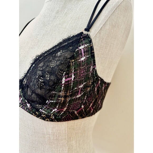 Savage x Fenty Women's Underwire A Little Tart Unlined Bra Hella Plaid Size 34C - Picture 6 of 15